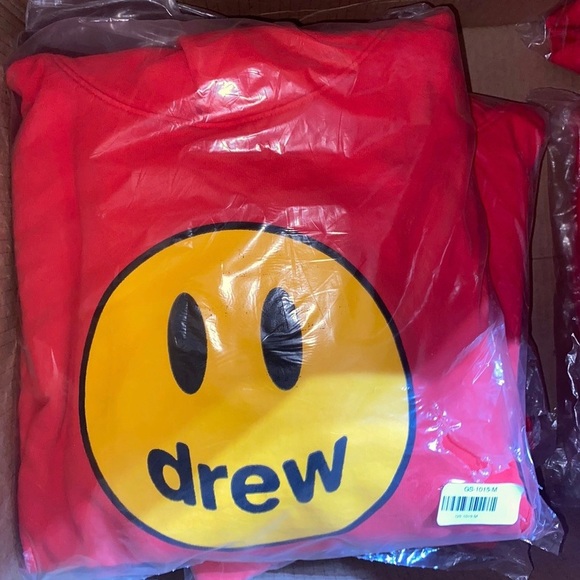 Drew House Mascot Red Smiley Face Hoodie *Authentic* Size Medium, Large, XL - Picture 2 of 4